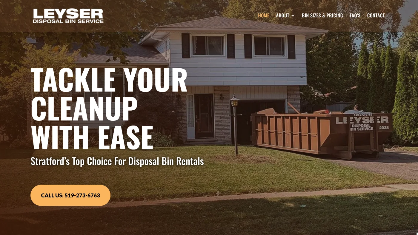 Leyser Bins Website Home Page